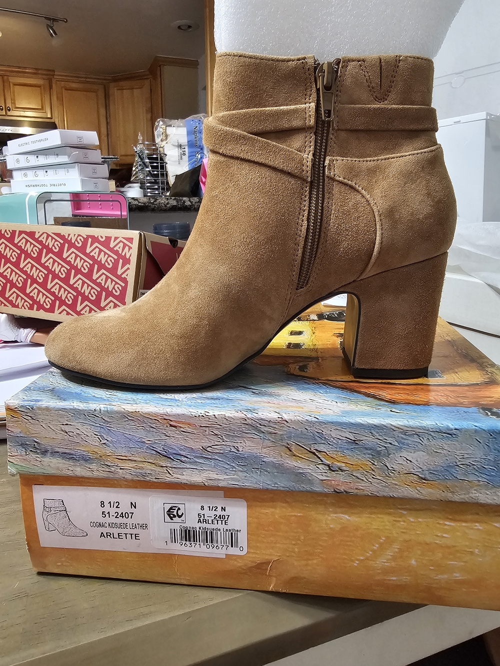 Bella Vita Arlette Suede Ankle Boot - Cognac